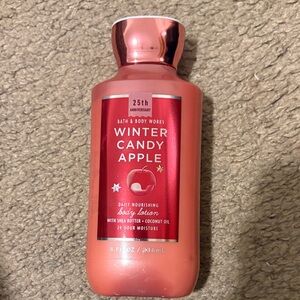 Bath & Body Works Winter Candy Apple Body Lotion - Pink and Red